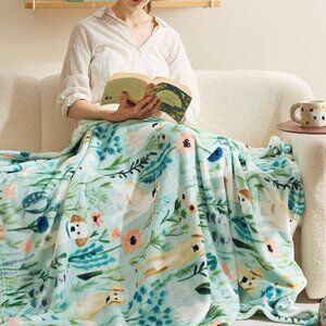 Dog Throw Blanket - Aesthetic Vintage Cute Fleece Throw for Girls Boys Teens Kid